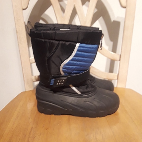 Blue Winter Rain / Snow Boots Youth Size 3 - Picture 2 of 5